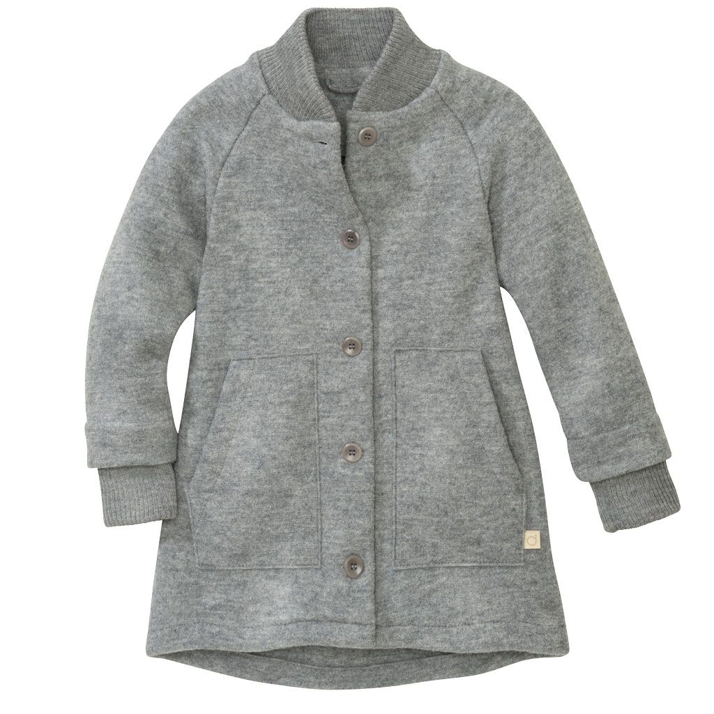 disana Walk-Mantel in der Farbe grau - Wollkleidung